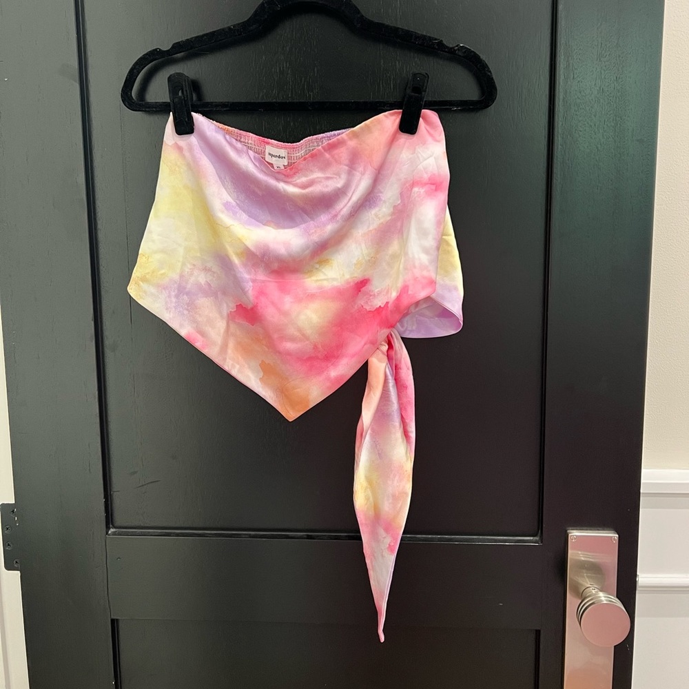 Superdown Tie-Dye Wrap Skirt